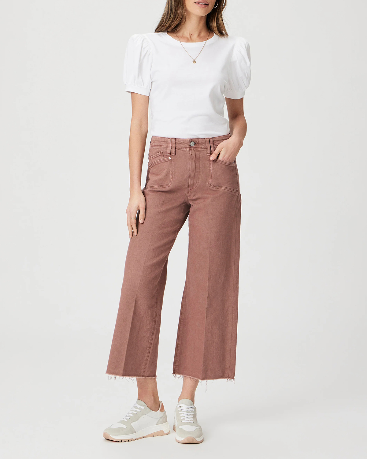 White Puff Sleeve Short Sleeve Top