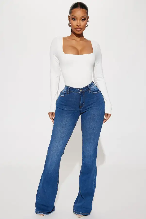 Raissa Long Sleeve Bodysuit - White