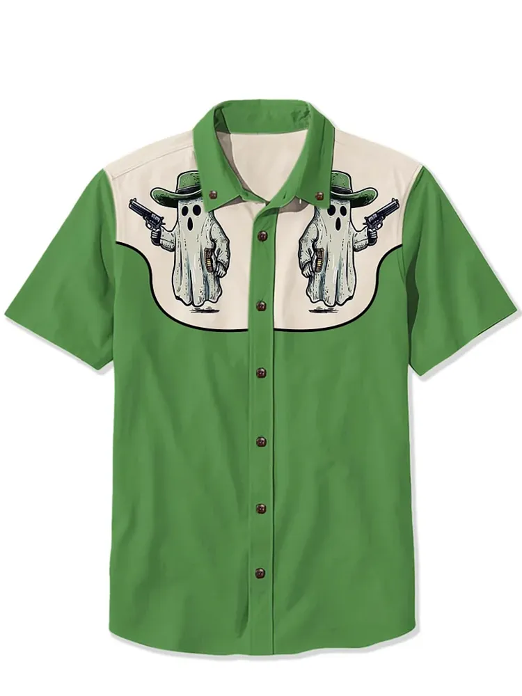 Halloween Ghost Cowboy Shirt