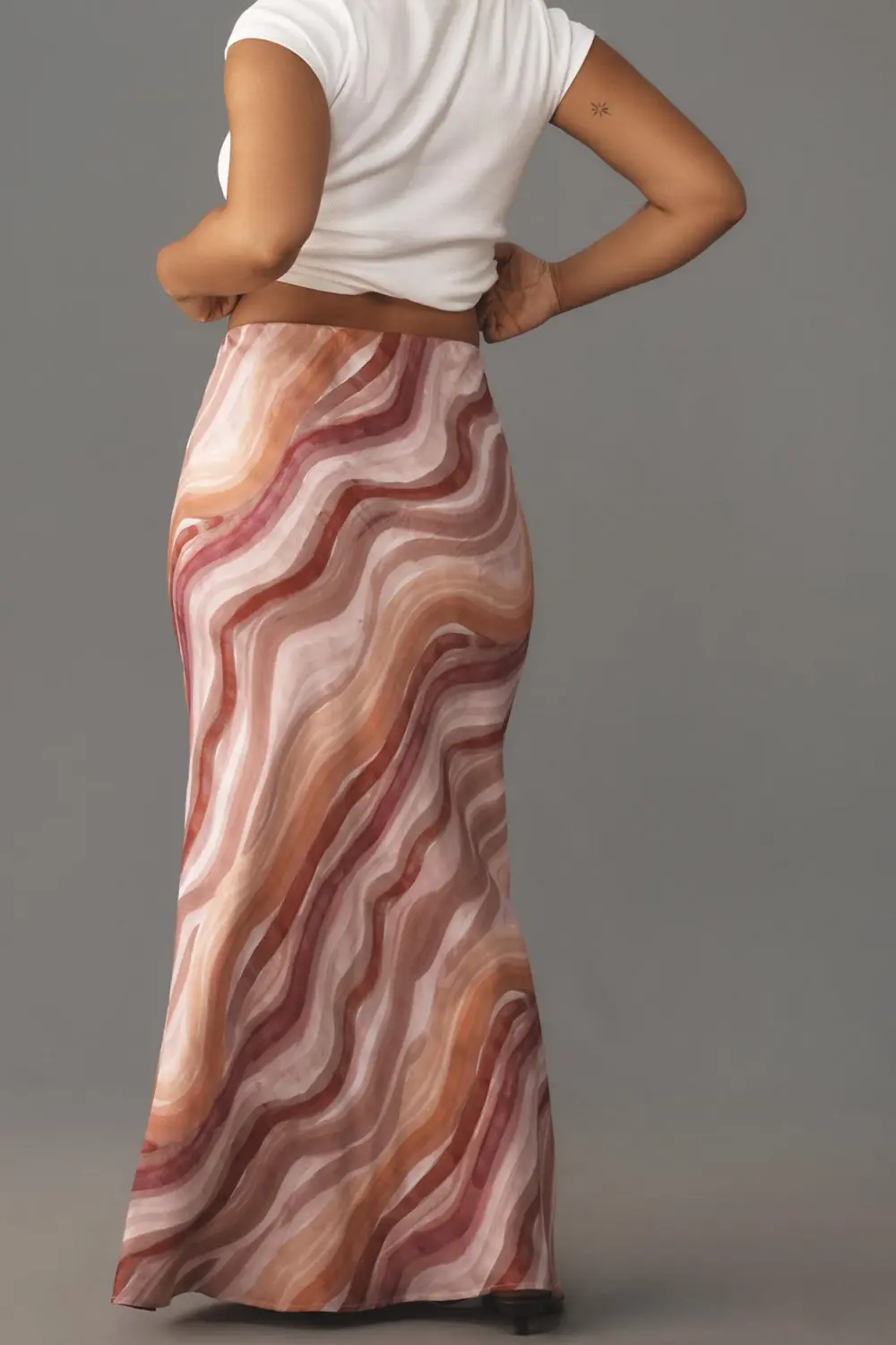 Tie Dye Slim Maxi Skirt