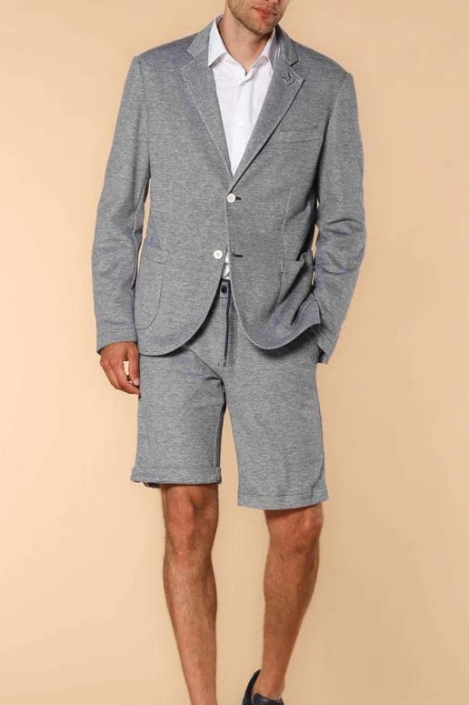 Men's Stylish Navy Blue Double-Faced Cotton Suit Jacket