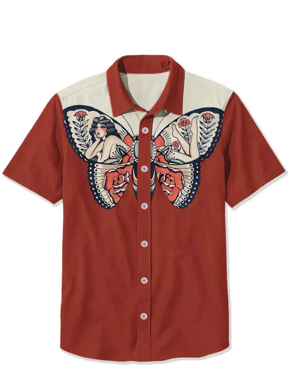 Vintage Girl And Butterfly Shirt