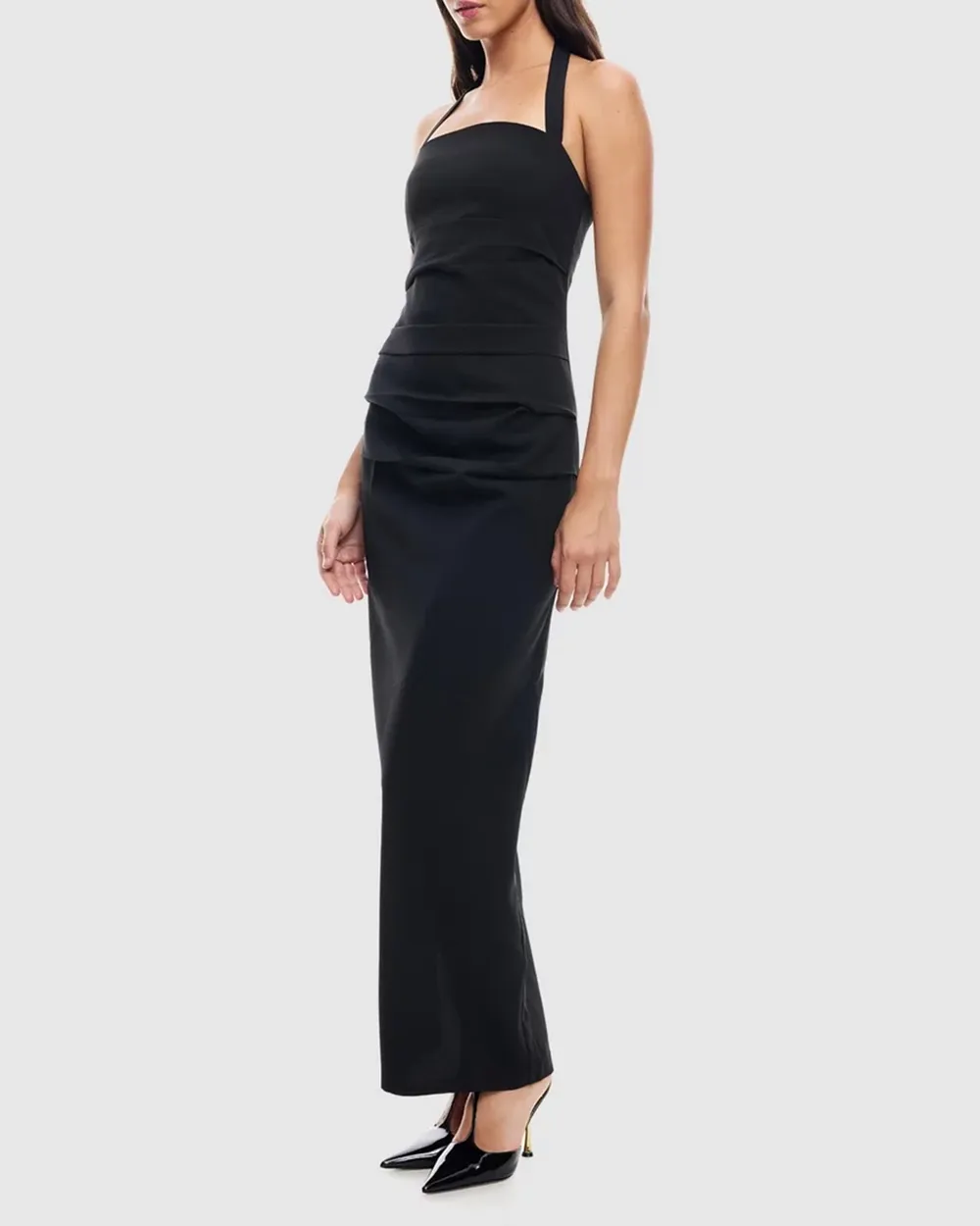 Halter Neck Slim Maxi Dress