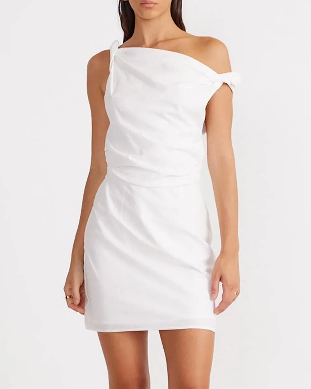 Linen Twist Mini Dress