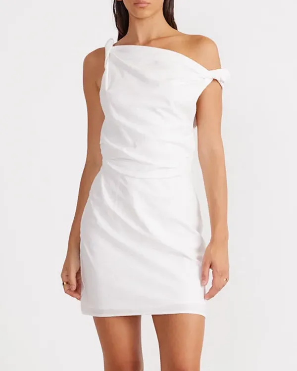 Linen Twist Mini Dress