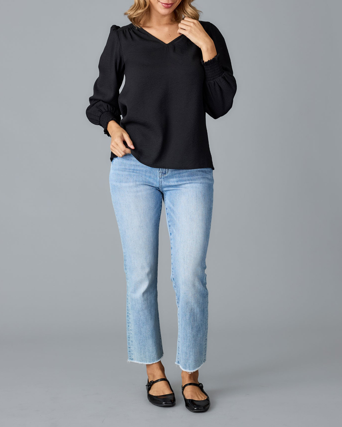 Comfortable Black Daily Blouse