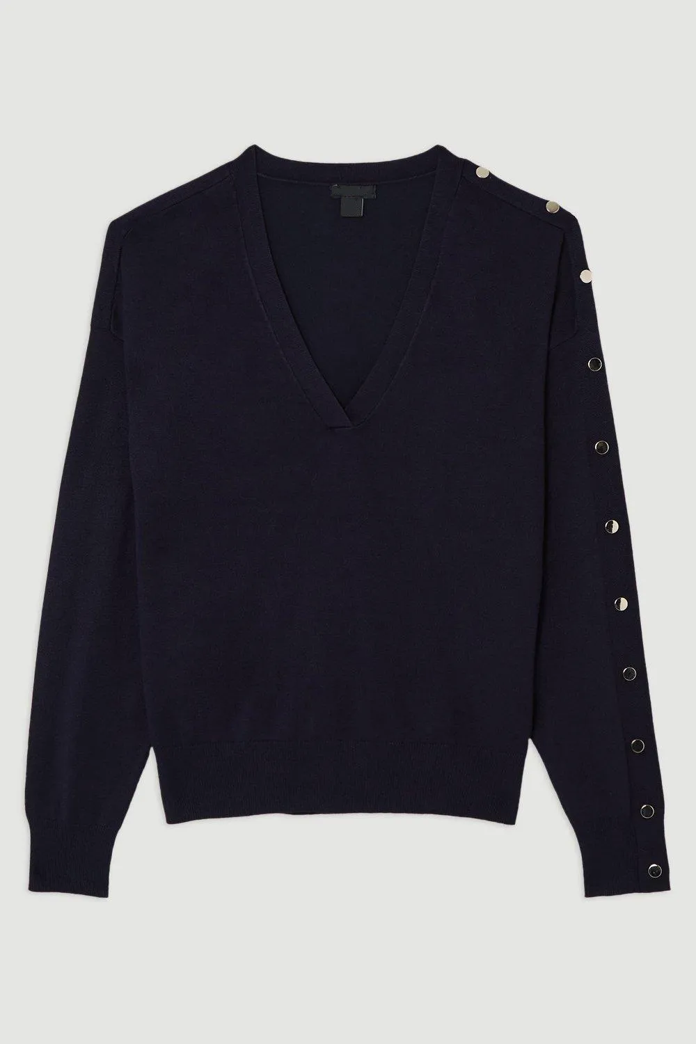 Viscose Blend V Neck Knit Jumper