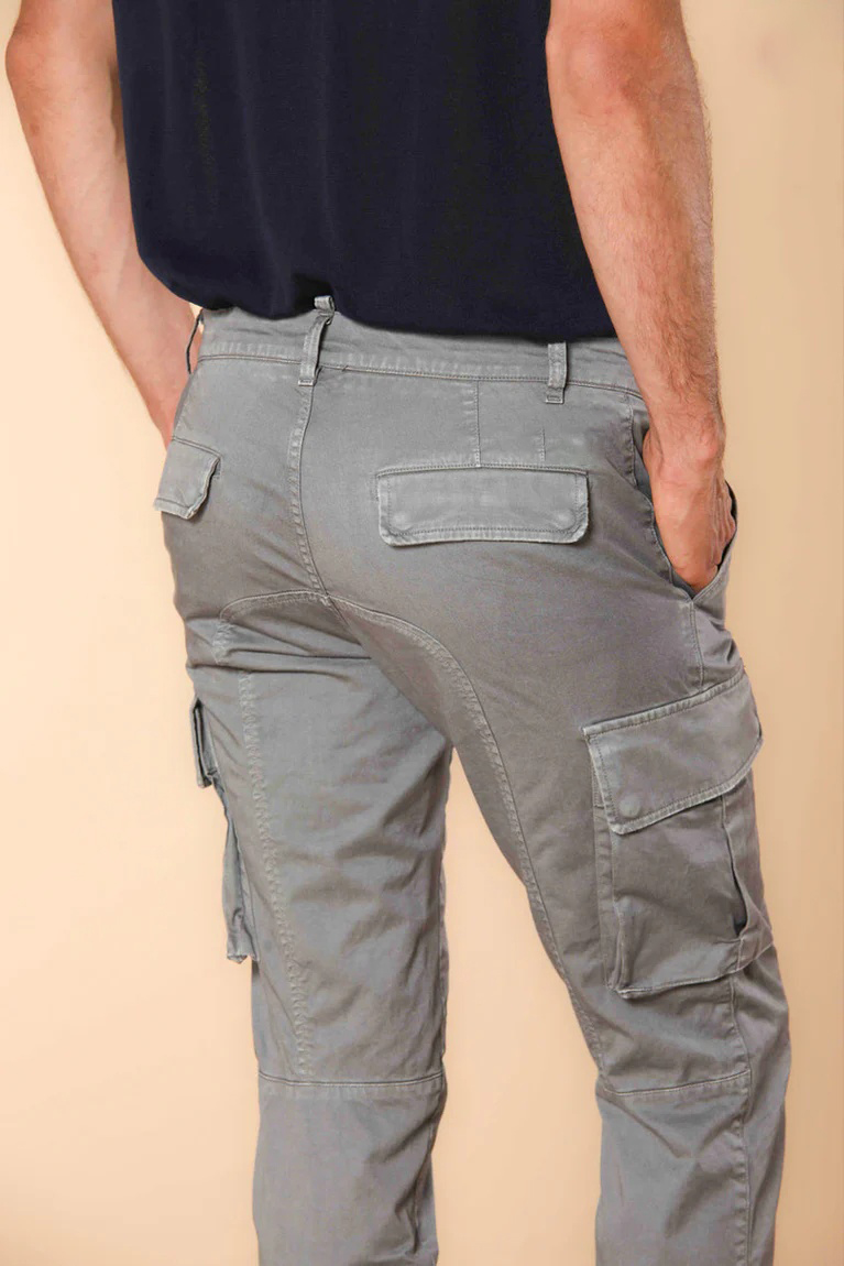 Men's Air Force Blue  Stretch Cotton Slim Fit Large Pocket Overalls