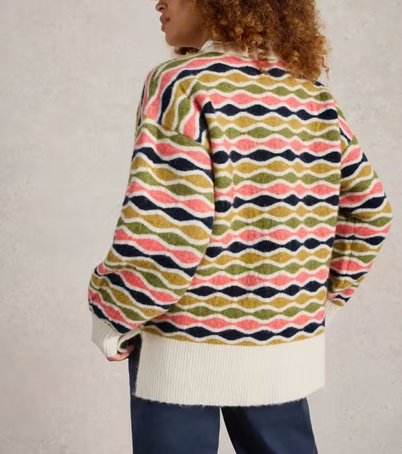 Crew Neck Art Graphic Jumper
