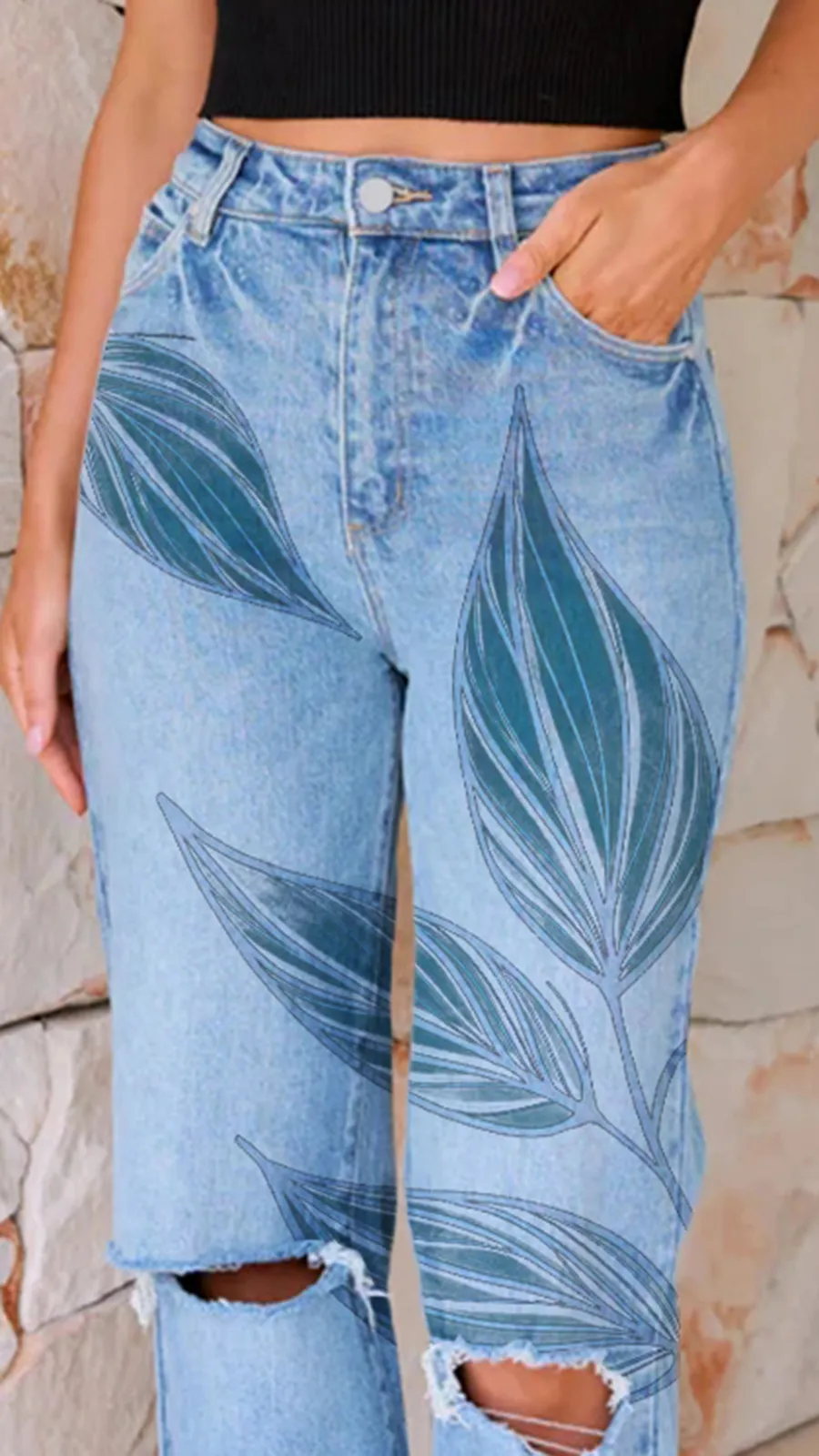 High Rise Waist Stretch Jeans