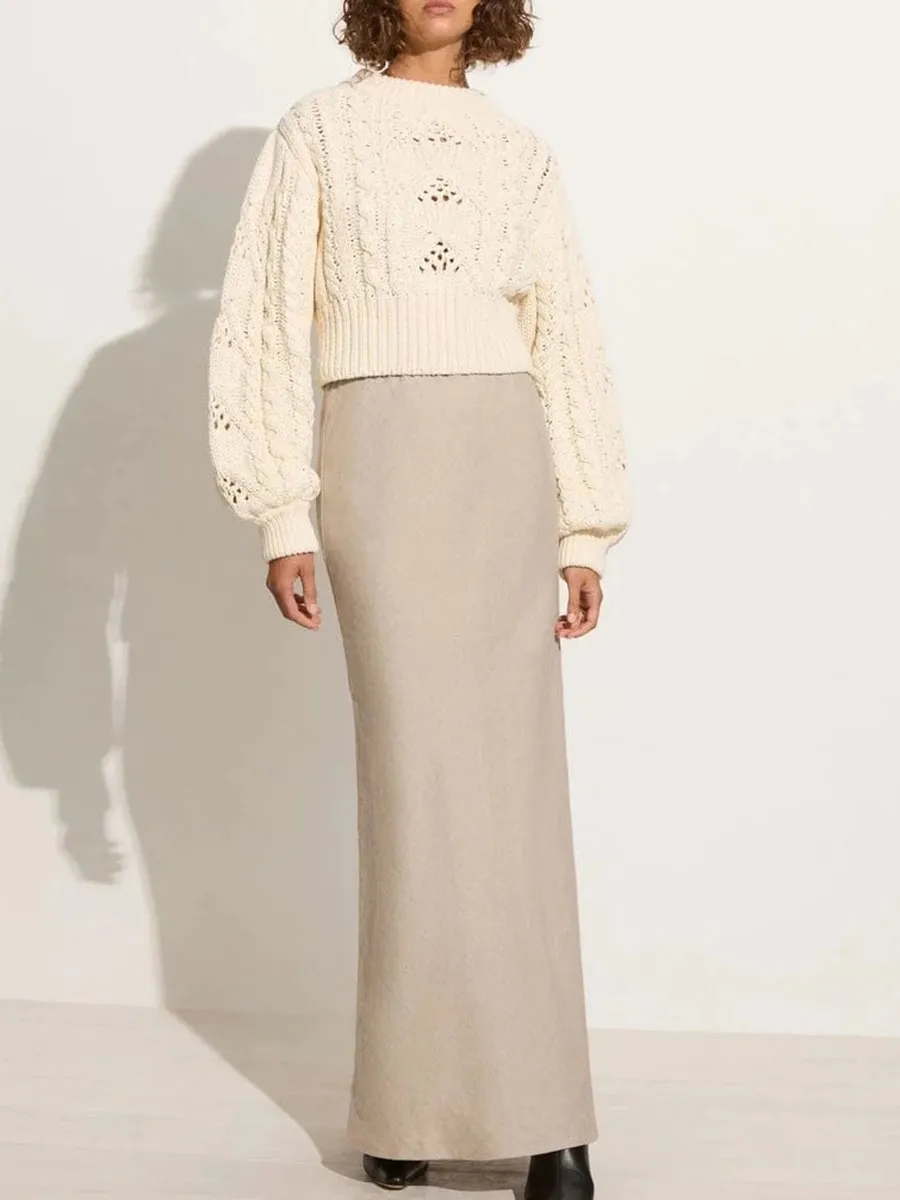 Openwork Long Sleeve Knit Jumper