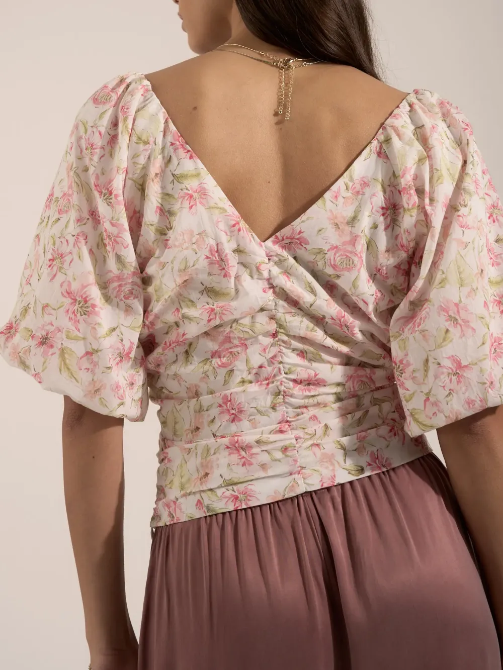 Petal Puff Detail Blouse