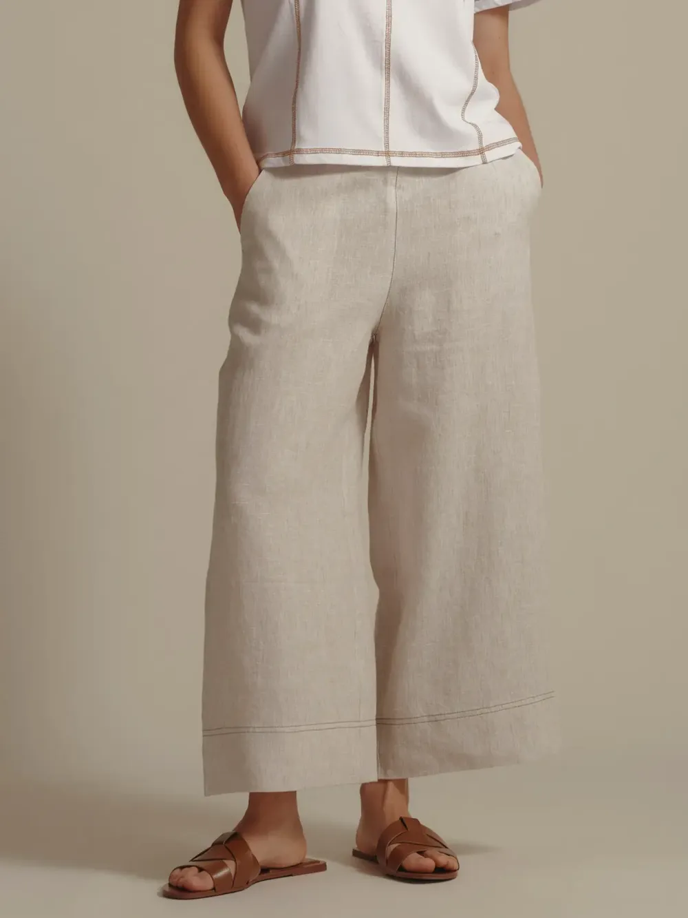 Linen Crop Pant