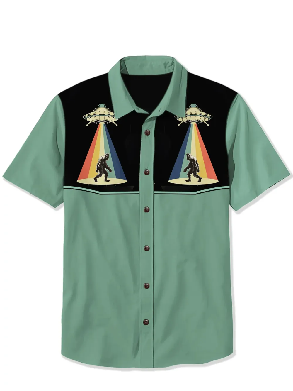 Retro Spaceship Bigfoot Shirt