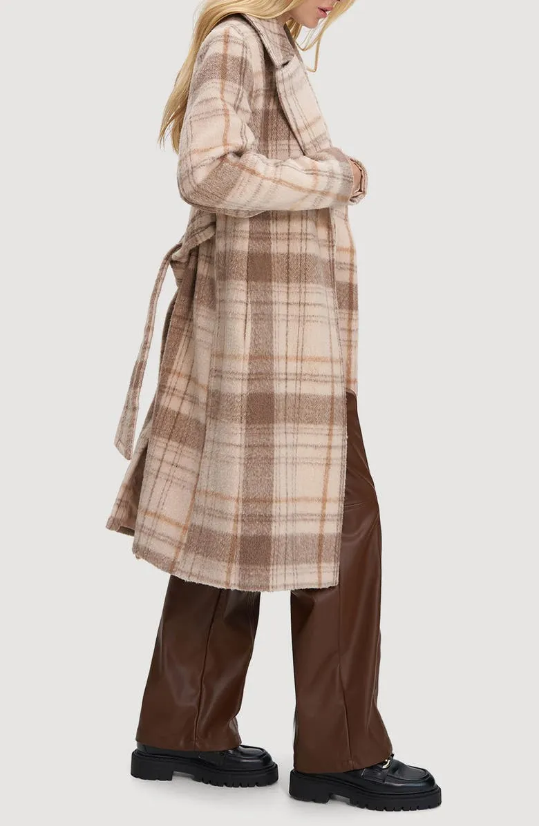 Katja Vegan Wool Plaid Coat
