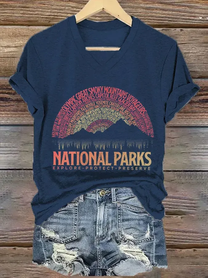 Women'S National Parks Explore, Protect, Preserve Print T-Shirt