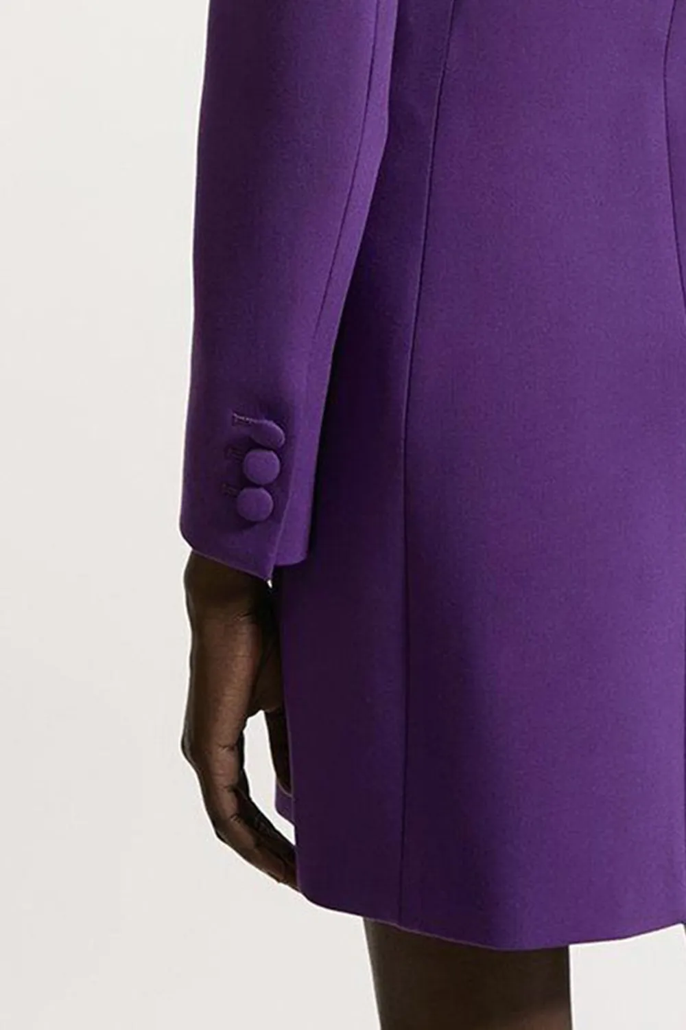 Petite Compact Stretch Tailored Blazer Wrap Mini Dress