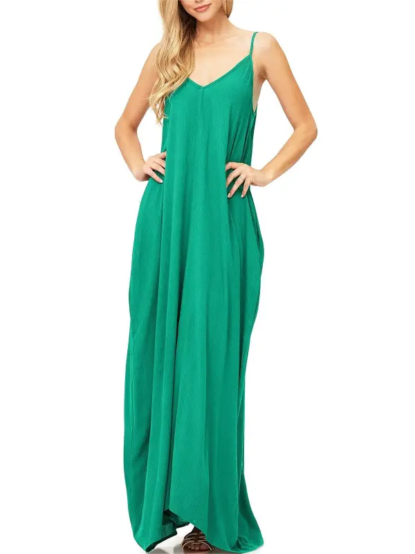 Red Sleeveless Maxi Dress