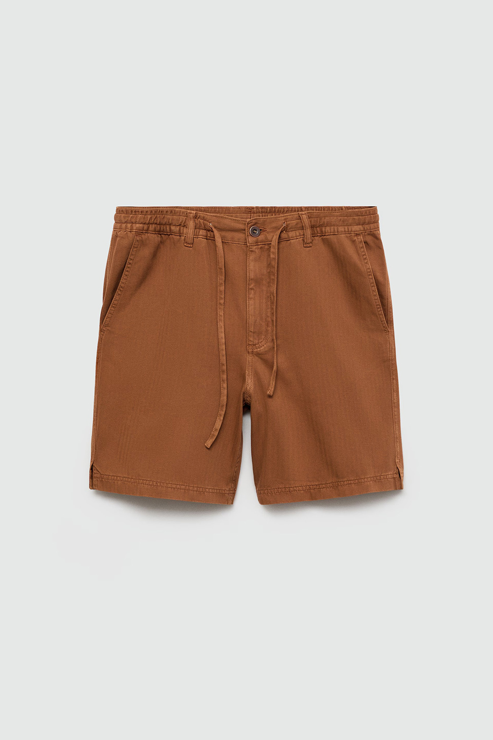 Denim Shorts With Drawstring