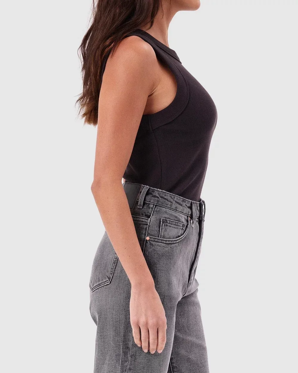 Crew Neck Sleeveless Tank Top