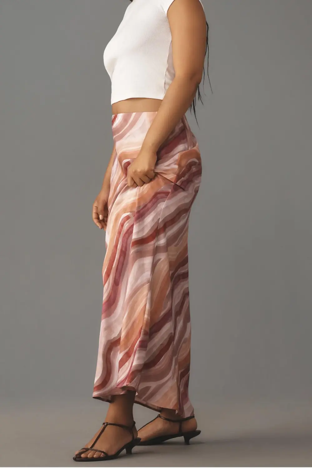 Tie Dye Slim Maxi Skirt