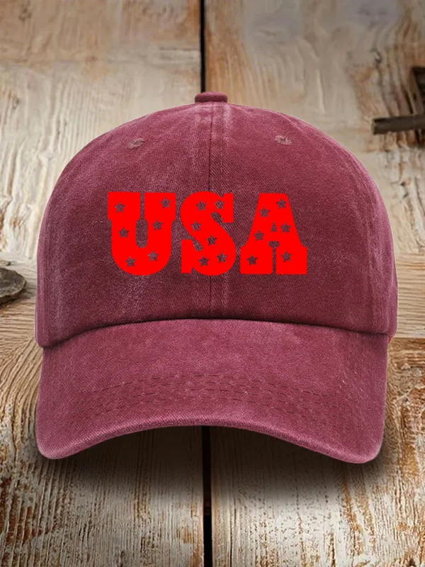 USA Washed Baseball Cap