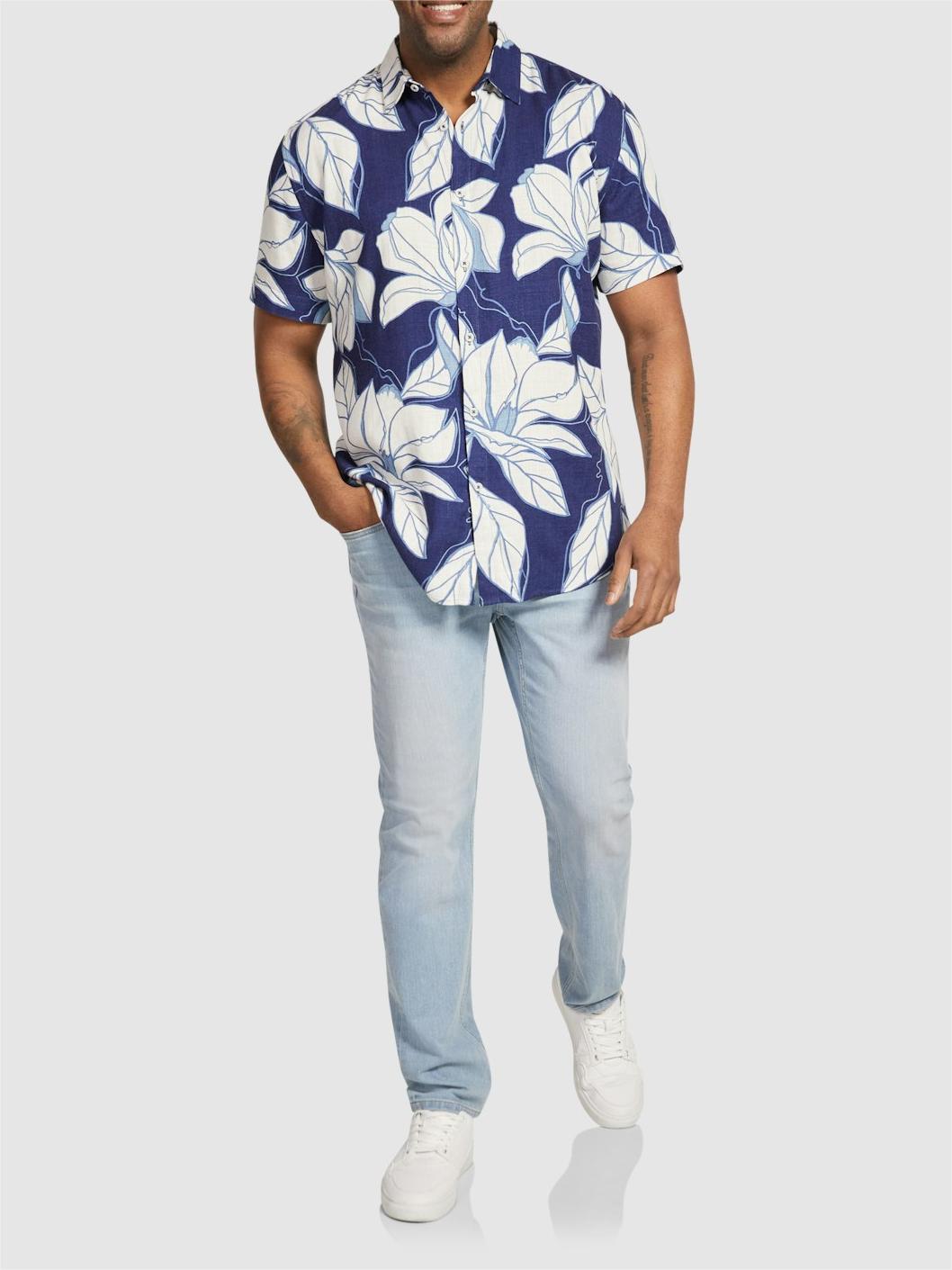 NAVY KEYLINE SHORT SLEEVE SHIRT