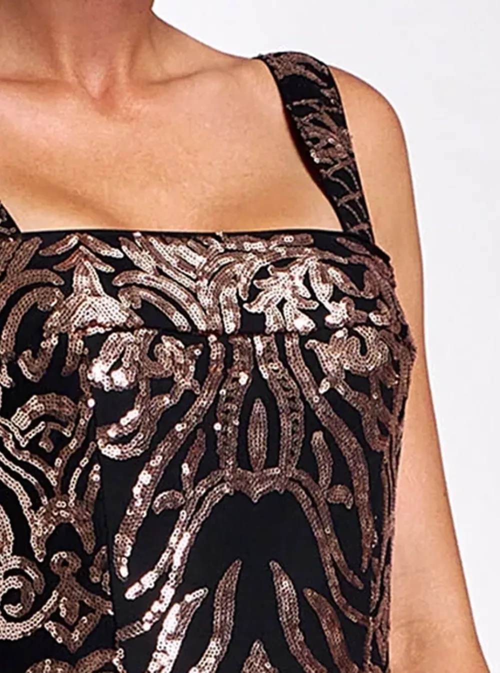 Square Neck Split Cocktail Dress