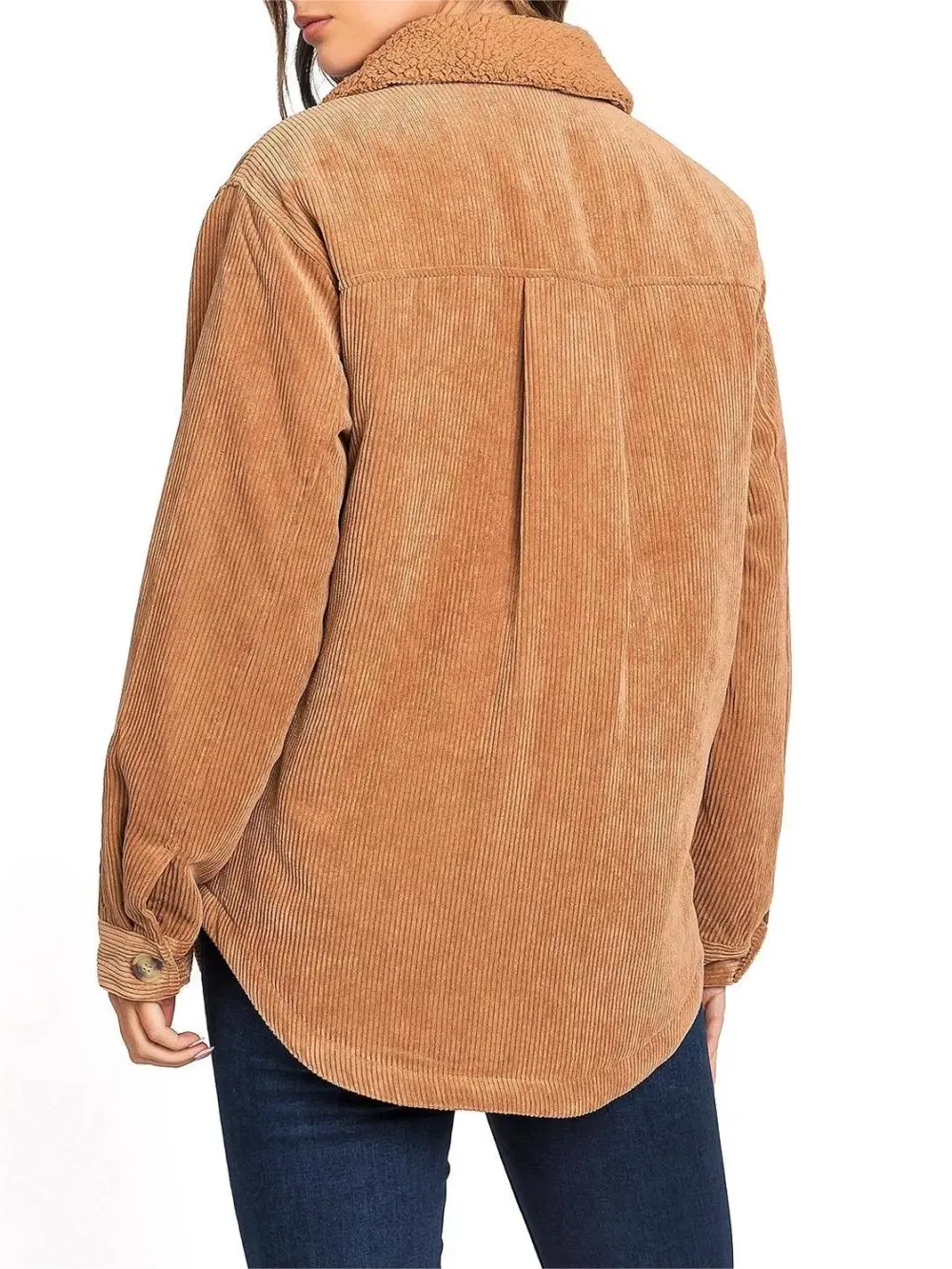 Corduroy Button - Front Shacket
