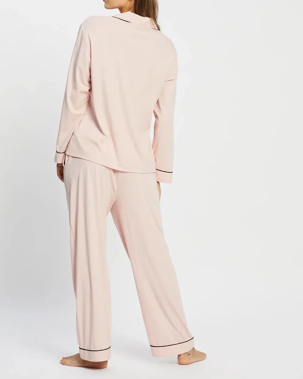Long Sleeve Button-up Shirt Pajama Set