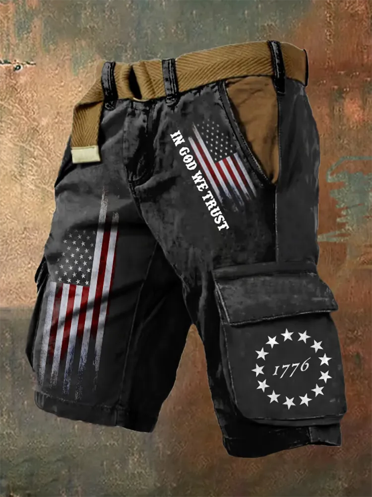 Men's Independence Day Flag Cargo Shorts