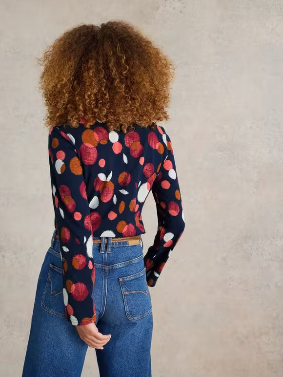 Long-Sleeved Art Graphic Cotton Shirt