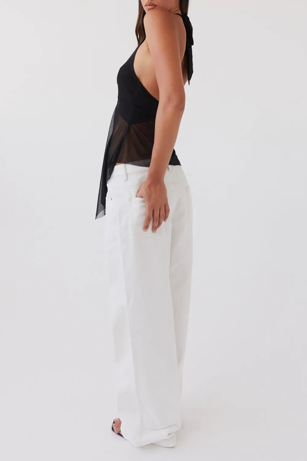 Keanna Low Rise Denim Jeans - Washed Denim