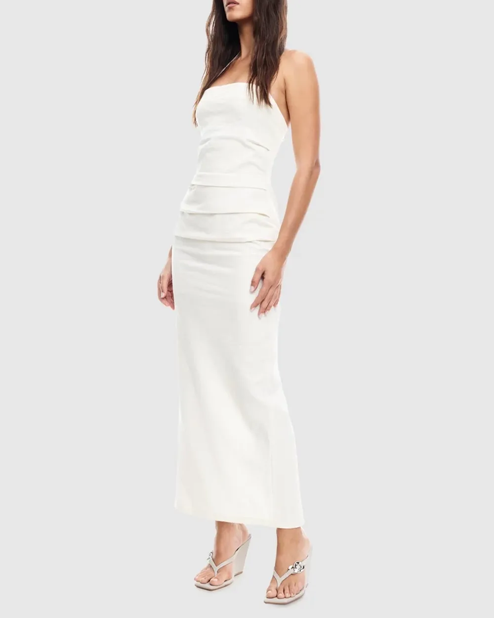 Halter Neck Slim Maxi Dress