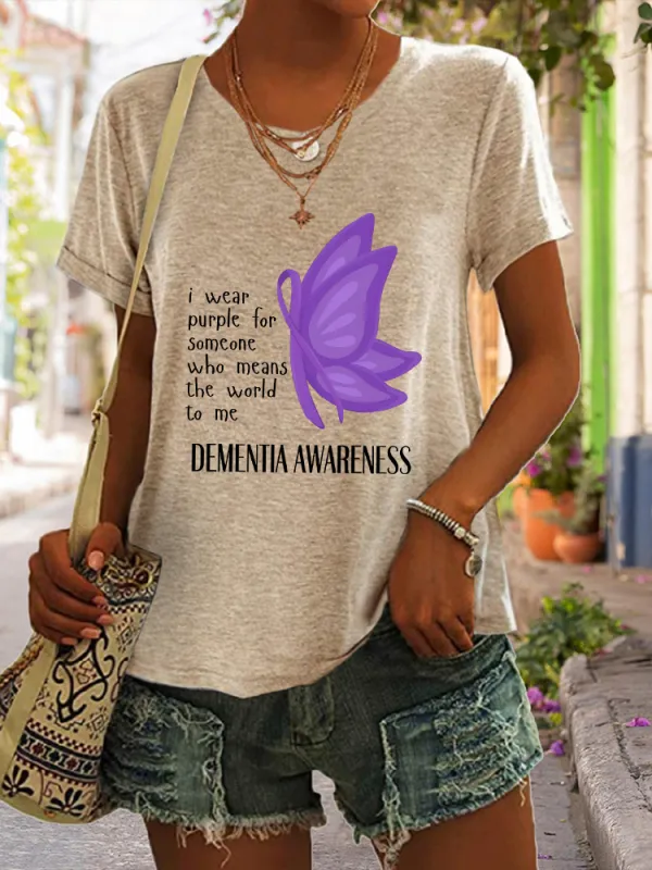 Women'S Dementia Awareness Short-Sleeved T-Shirt