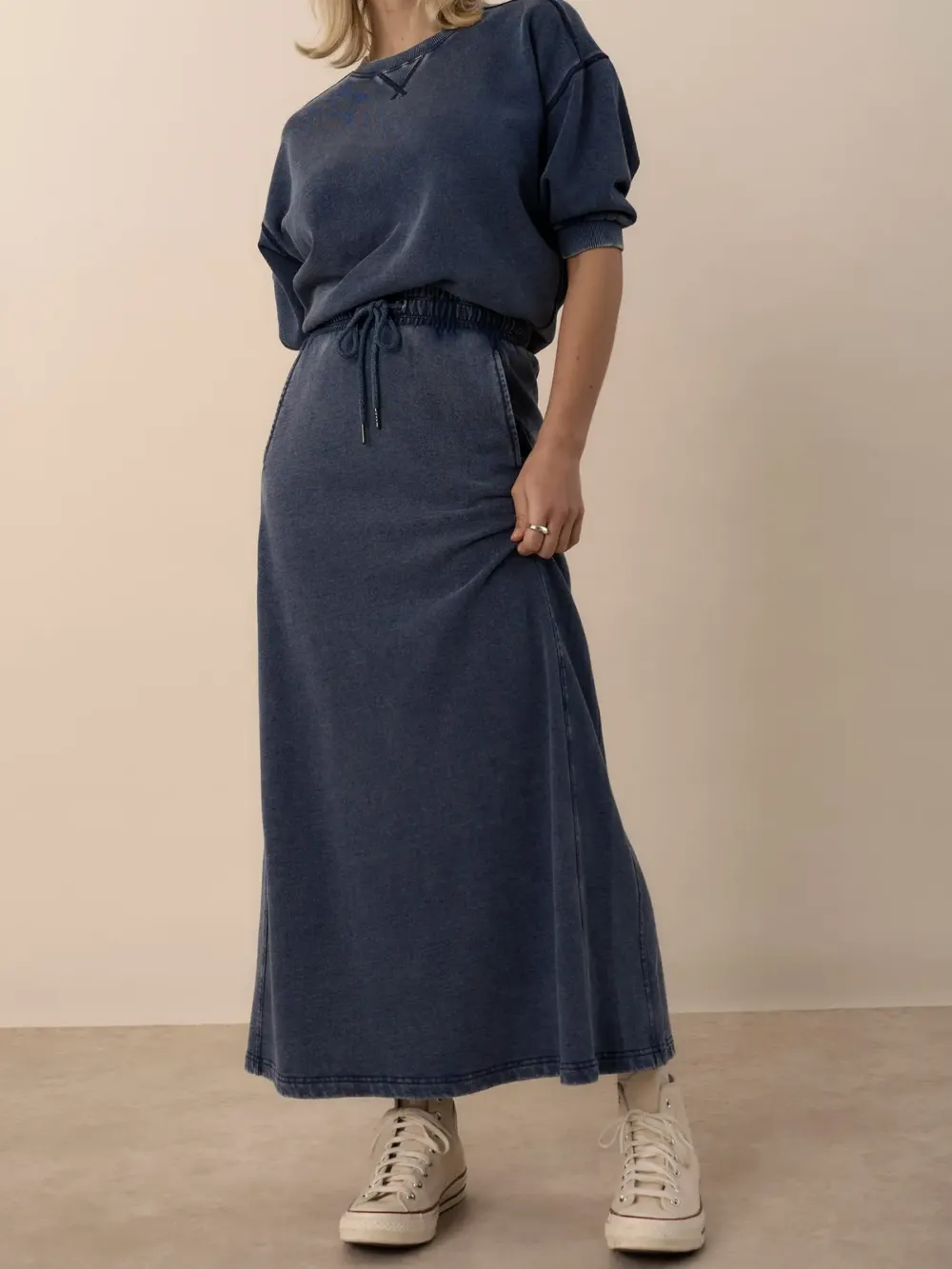 Denim Wash Elementary Terry Skirt