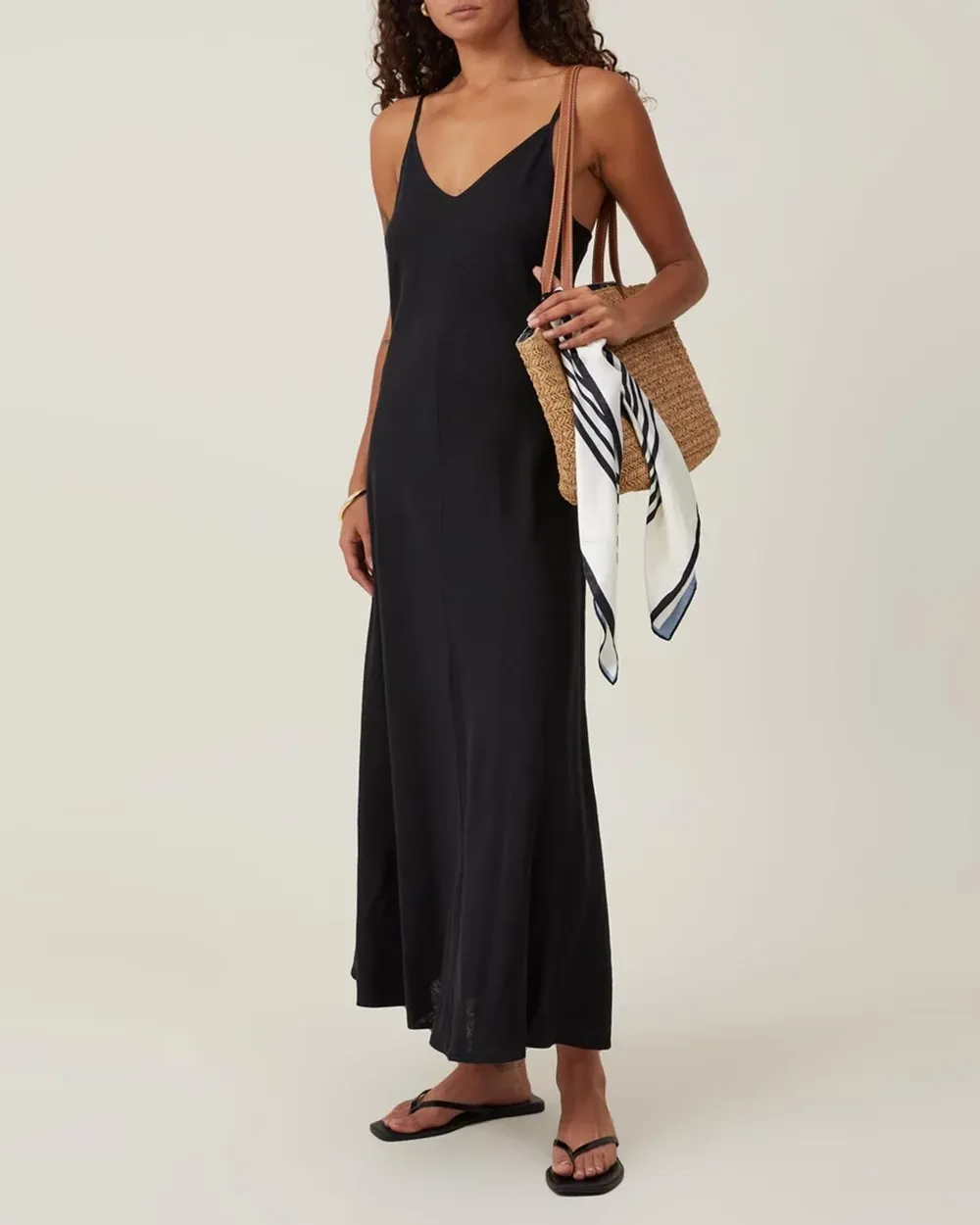 V-Neck Sleeveless Maxi Dress