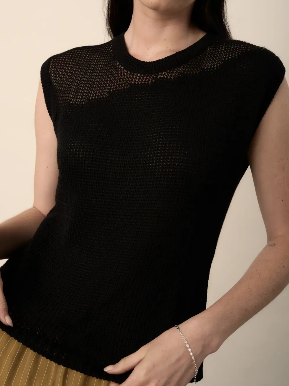 Black Knitted Vest