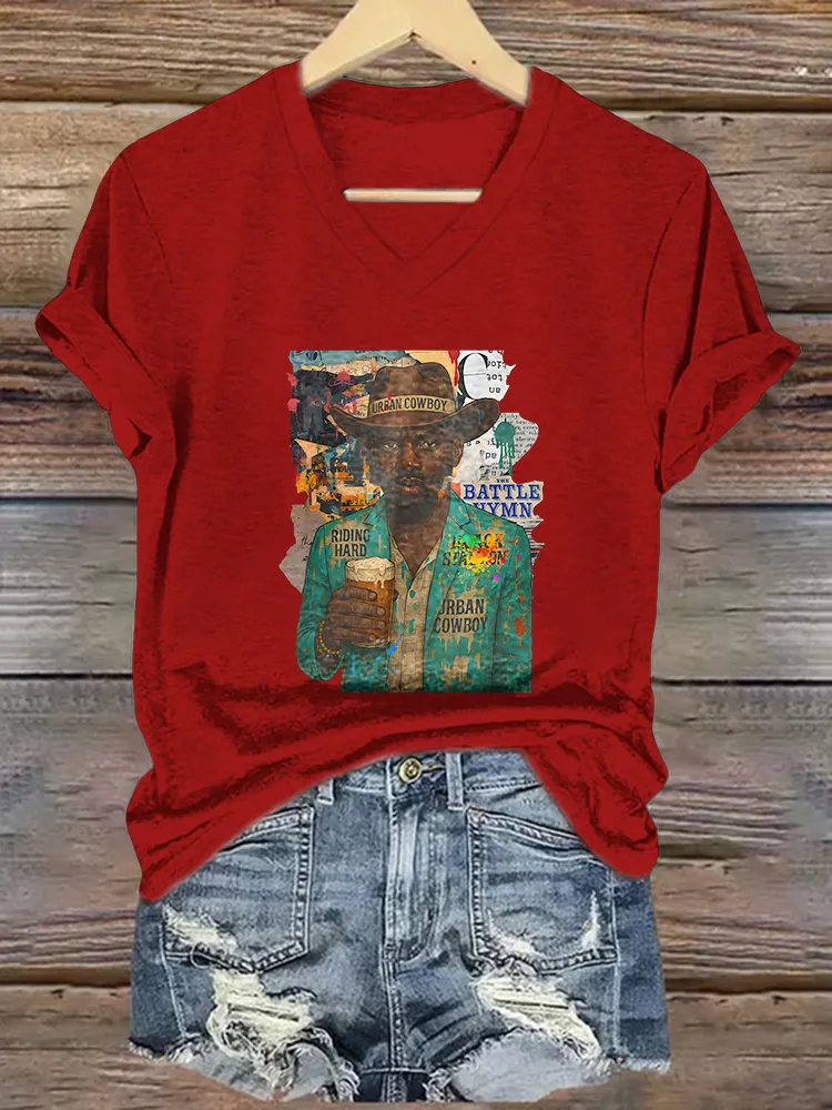Women'S Battle Hymn V-Neck Short-Sleeved T-Shirt