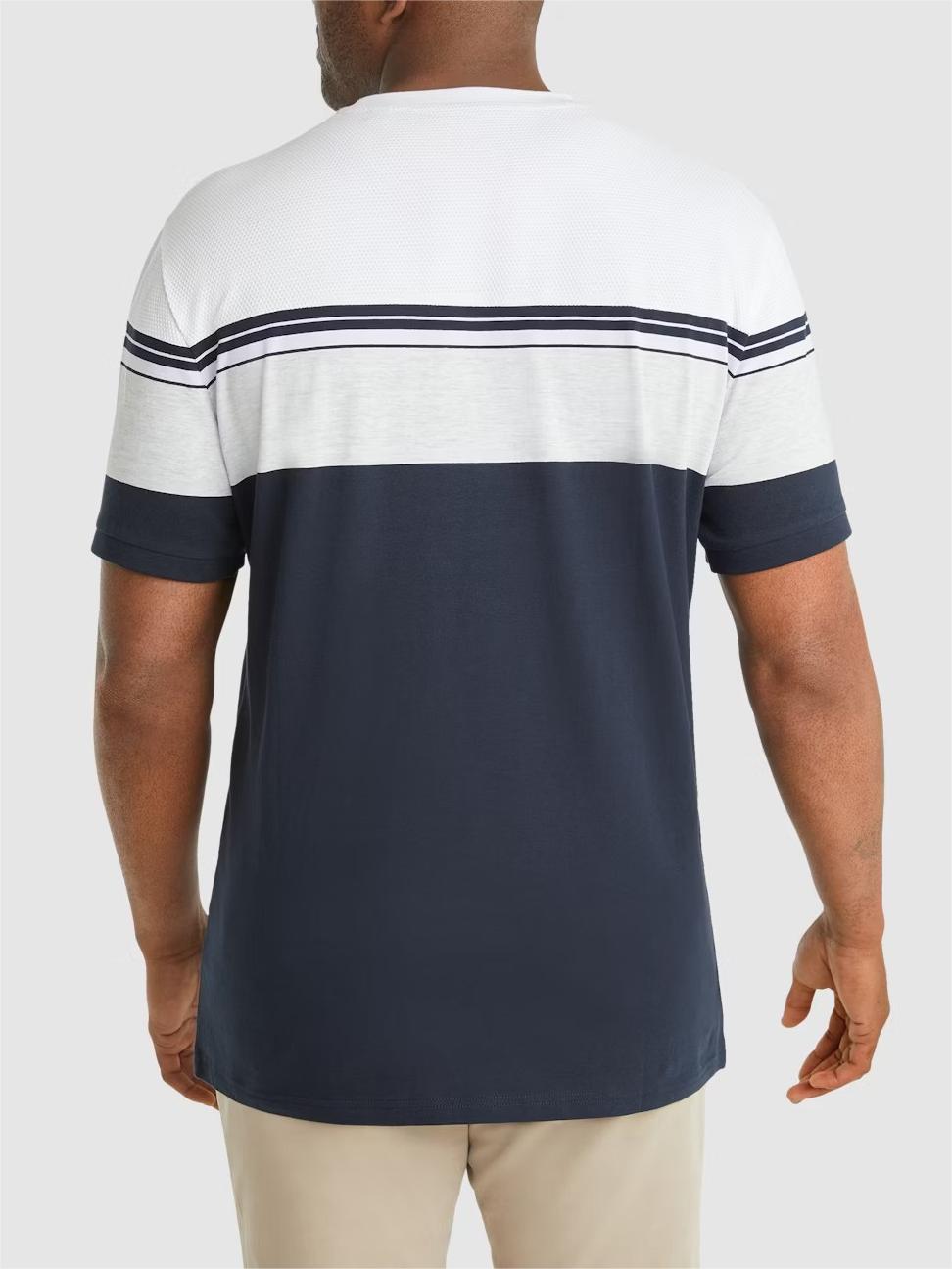 CASUAL TEXTURED STRIPE TEE