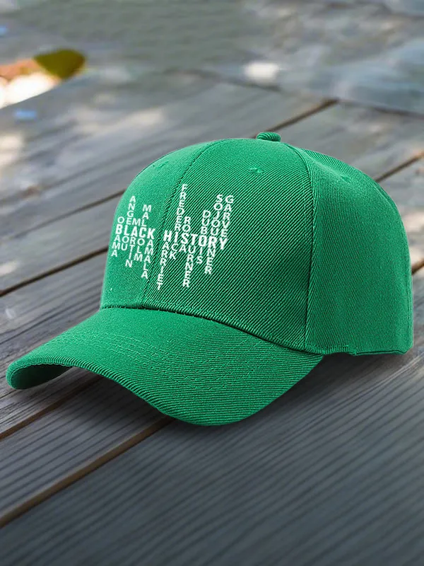 Black History Baseball Cap