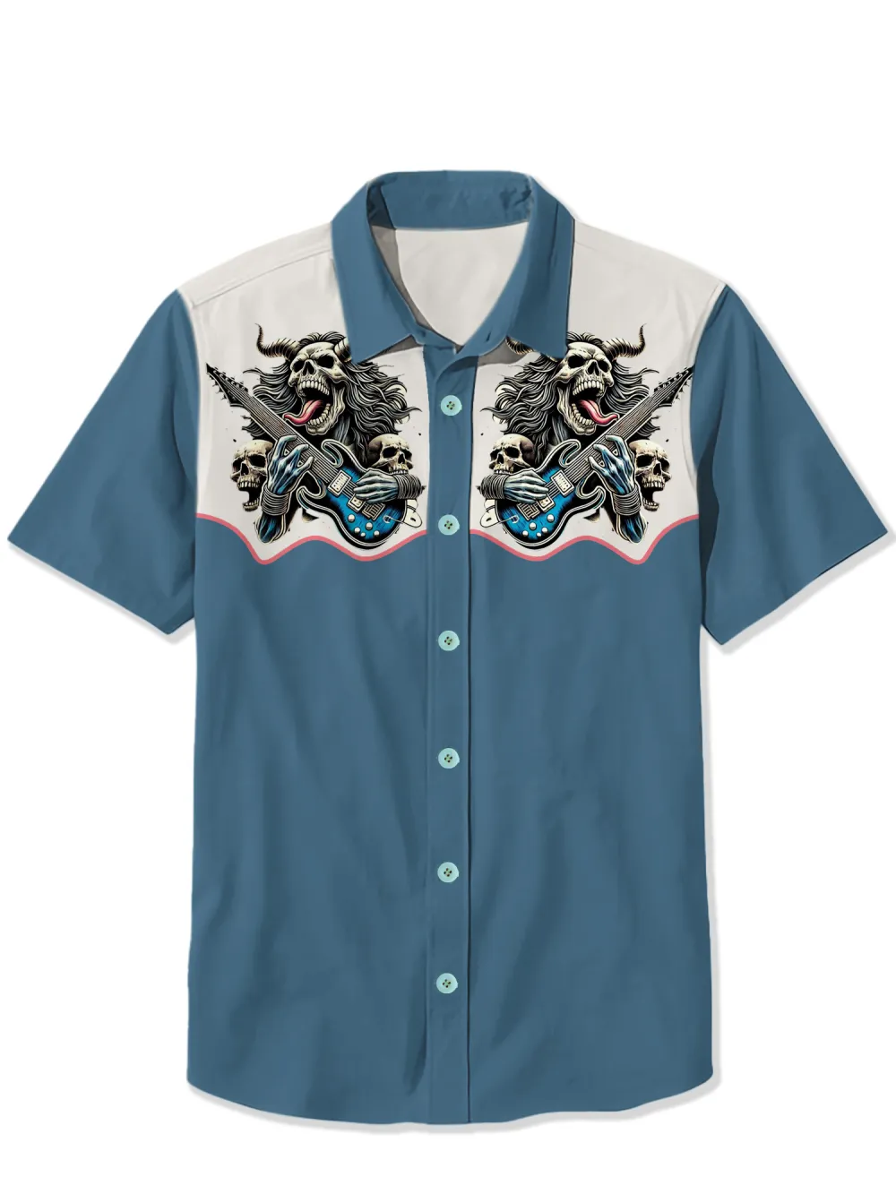 Skull Guitar Music Shirt