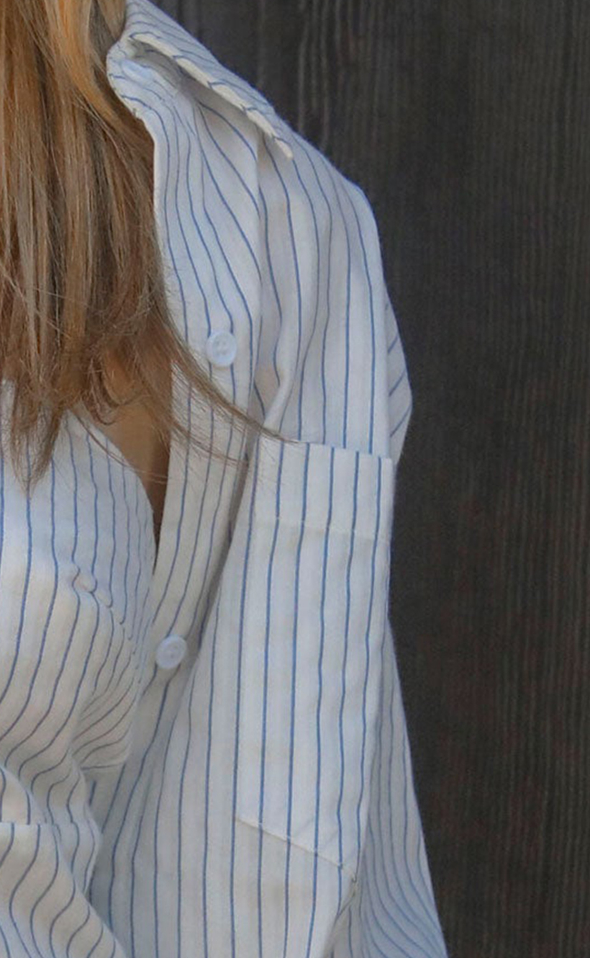 Striped Sheath Dress with Blouse