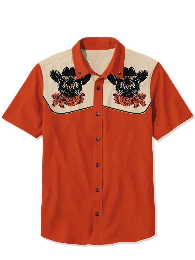 Western Black Cowcat Shirt