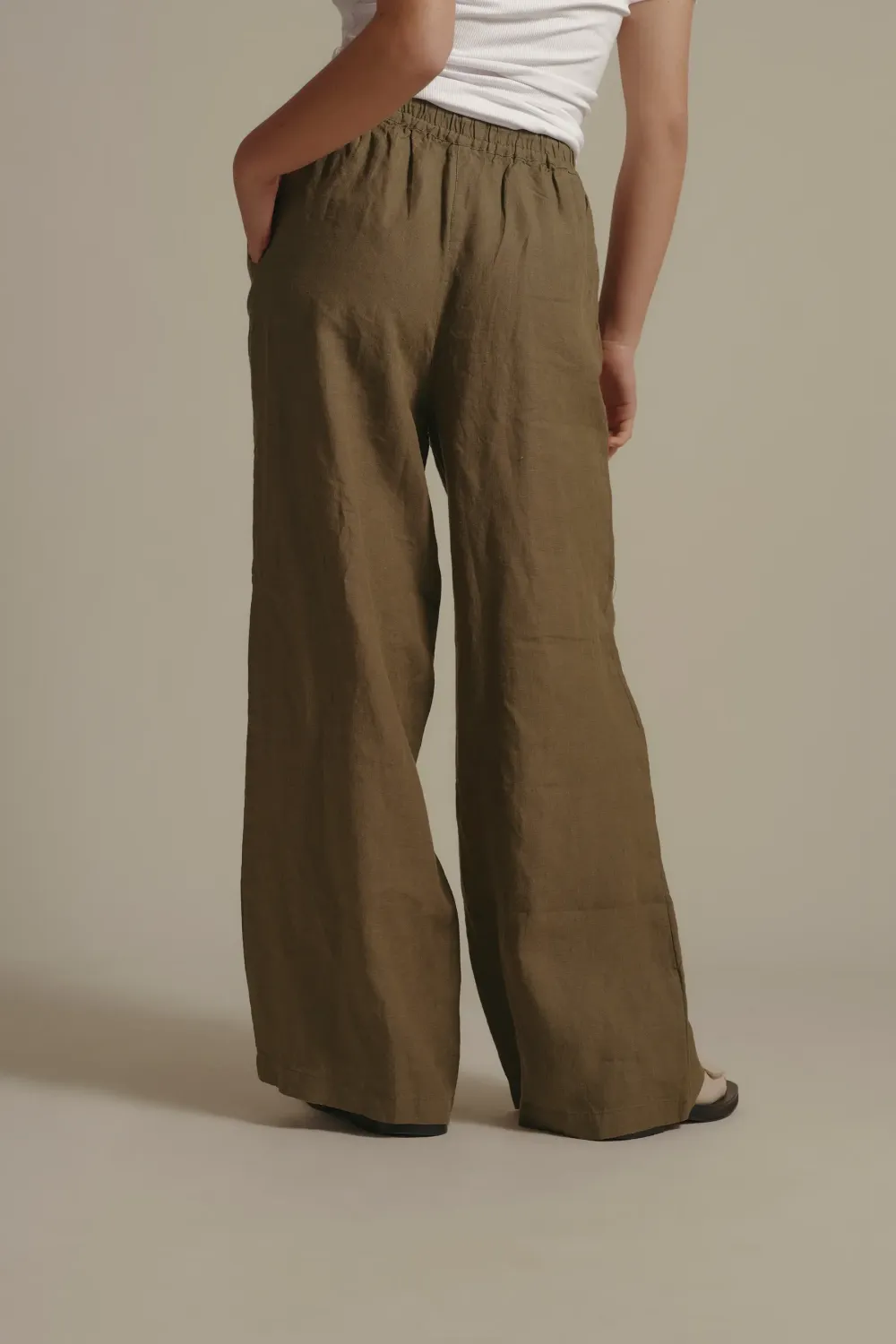 Elementary Wide Leg Linen Pant