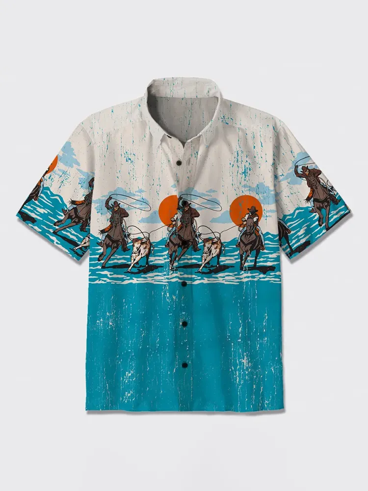 Cowboys Drive Cattle Button Up Shirt