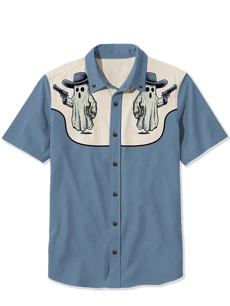 Halloween Ghost Cowboy Shirt