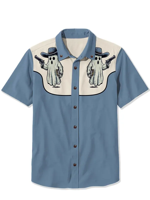 Halloween Ghost Cowboy Shirt