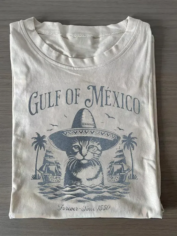 Golfo De MéXico Retro Art Vacation Mexico T-Shirt
