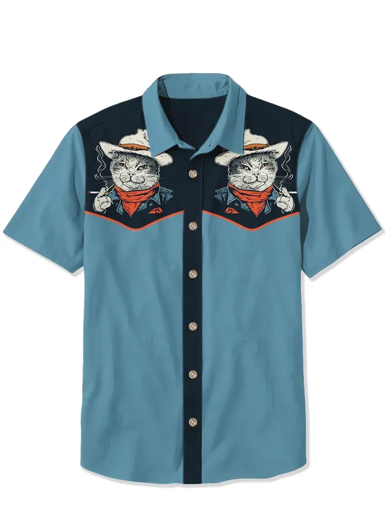 Western Smoking Cowcat Shirt